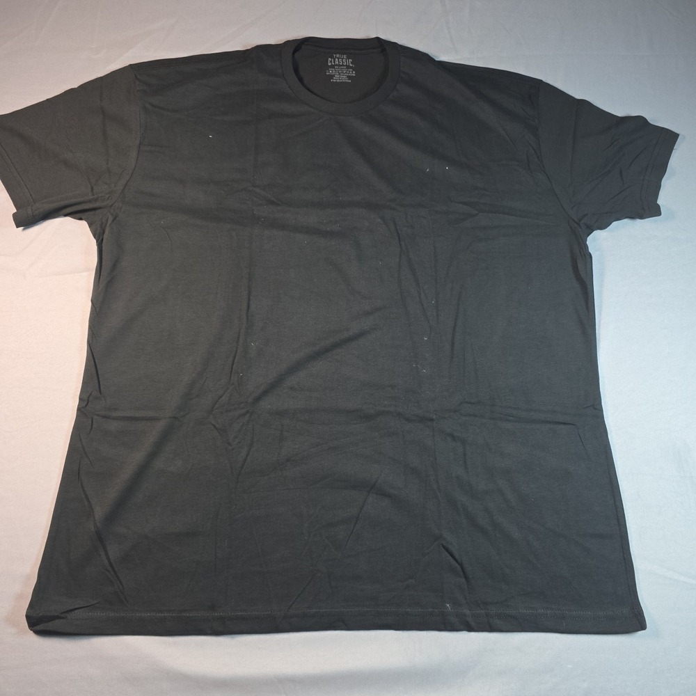 True Classic Men's Black Crew Neck Tee T Shirt 2X XXL - Picture 3 of 7